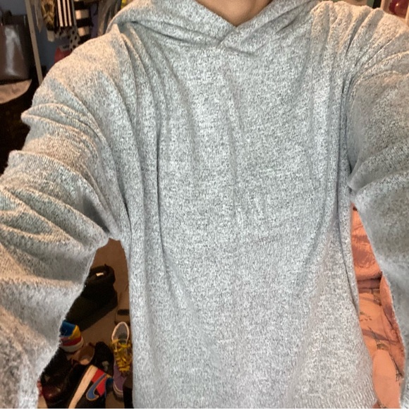 Magaschoni Long Sleeve Hooded Top with Ribbed Trim - Picture 7 of 8